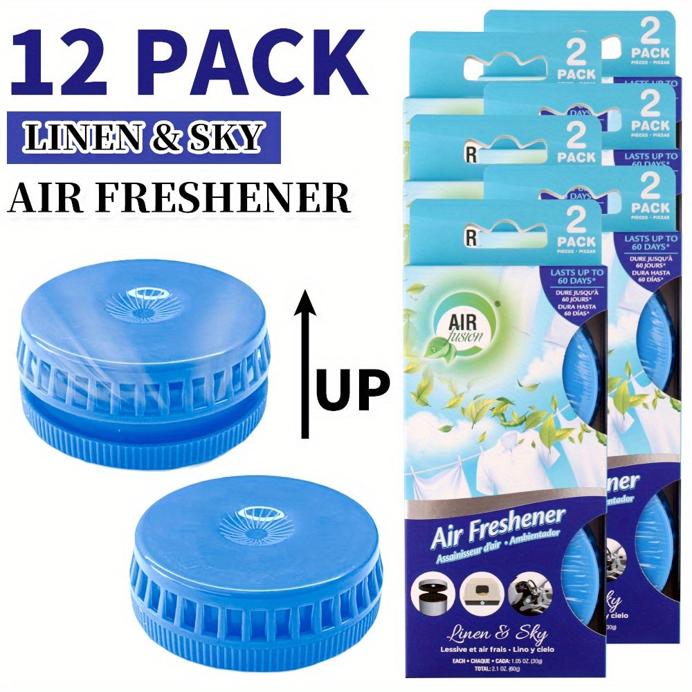 Air Freshener Odor Eliminator 4-Pack and 12-Pack Lasts Up to 30 Days Each for Bathroom Kitchen Garbage Can Cat Litter Box Car 6 Scents Lavender Lemon Paeonia
