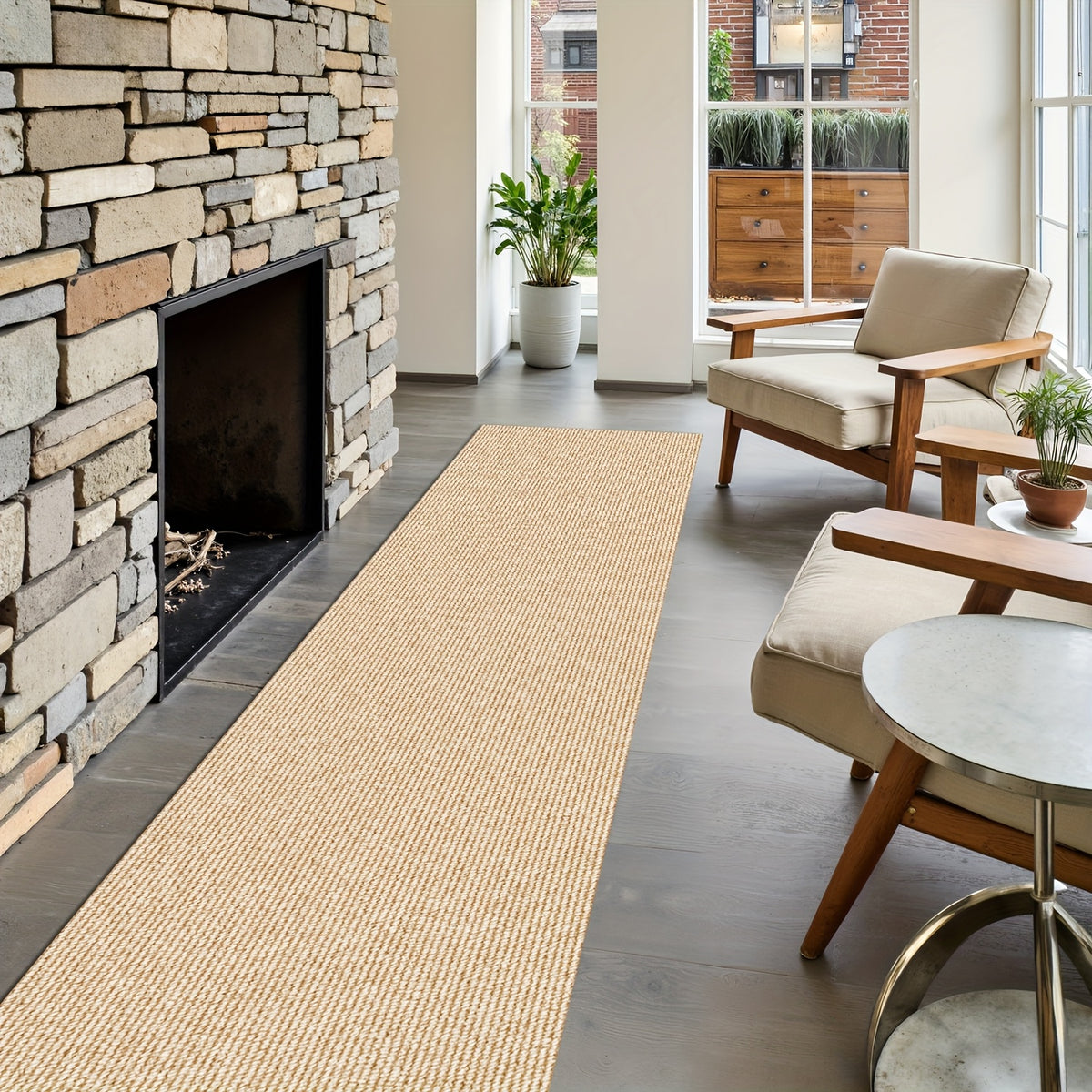 Non-Slip Long Runner Rug – 23.22" Wide, 4mm Thick Hallway Runner for Kitchen, Bathroom, Stairs & Entryway (Multiple Lengths & Colors)
