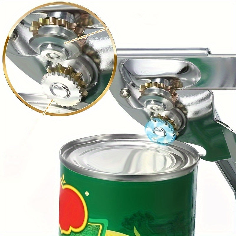 Heavy-Duty Manual Can Opener | Extra-Long Handle, Metal Build | Easy Grip