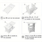Compact Modern Bedside Table with Open Shelf Space Saving Nightstand Minimalist Storage Rack for Bedroom Dorm Office Living Room Easy Assembly White