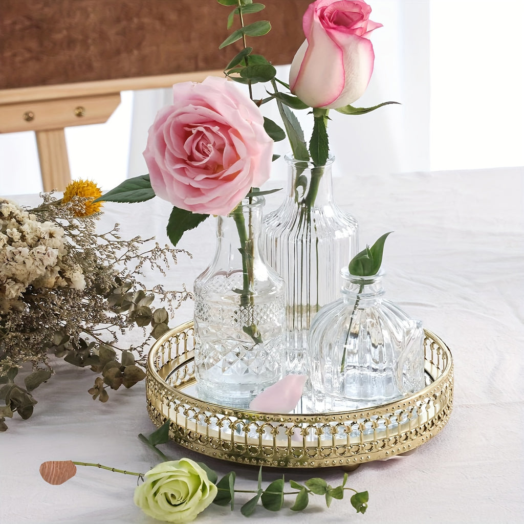 Clear Glass Bud Vases Bulk Set 12/24/64pcs - Small Flower Vases for Rustic Wedding Centerpieces, Banquet, Party & Festival Table Decor, Halloween & Christmas Home Restaurant Decoration