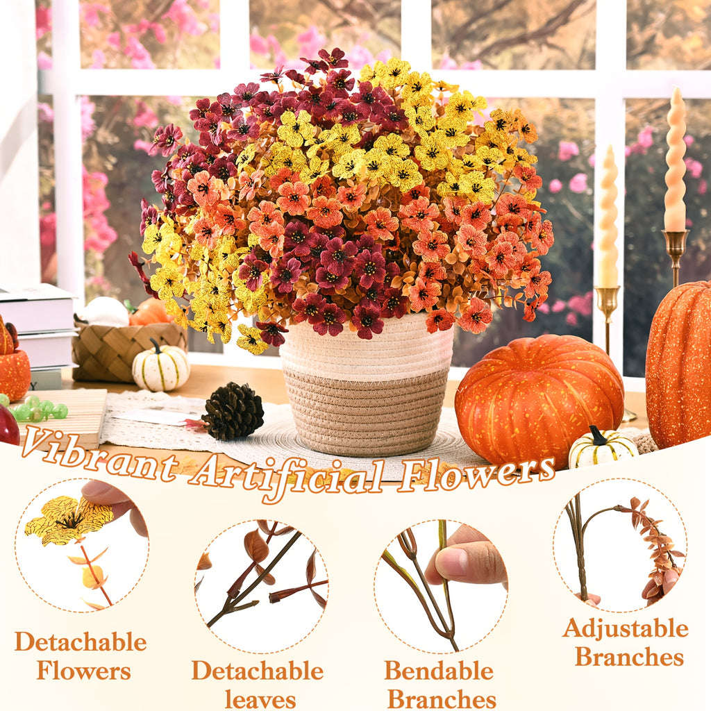Artificial Outdoor Daisy Flowers UV Resistant Bulk Bundles 18/36/54pcs – Faux Colorful Daisy Stems for Porch, Patio & Garden – Realistic Spring Summer Outdoor Decor Flowers