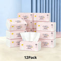 Ultrasoft 4-Ply Facial Tissues 12-Pack 400 Sheets Each - Unbleached, No Dyes, Lint-Free & Absorbent, Thick & Strong for Face Cleaning, Daily Use & Napkin Replacement