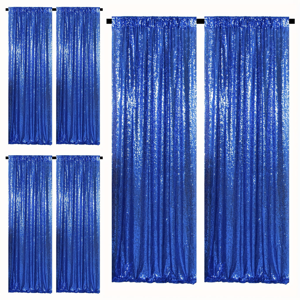 Sequin Backdrop Curtains – Glitter Party & Wedding Background Panels, 2ft×8ft per Panel, 4/6/8 Panel Sets, 29 Colors for Birthday, Stage, Bridal & Event Decor