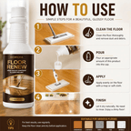 Floor Polishing Cleaner 5oz, Quick Brightening Deep Clean & Stain Removal for Wood, Tile & Marble Floors, Best Alternative to Floor Waxing for a Lasting Shine Without the Effort