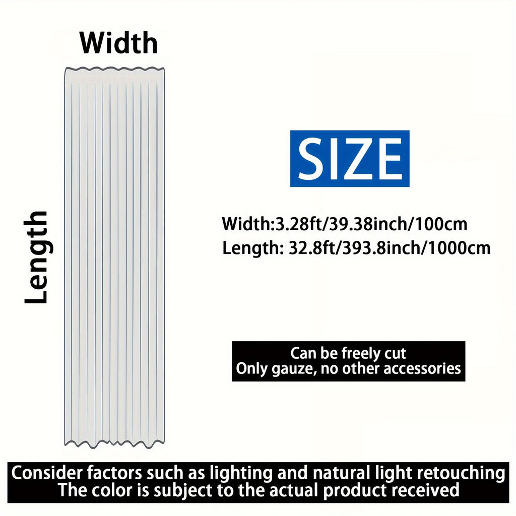 White Chiffon Draping Fabric Roll 32.8Ft - Sheer Arch Curtain for Wedding Ceremony Backdrop, Reception Decor, Bridal Shower, Birthday Party, Lightweight Nylon Drape 39" Wide