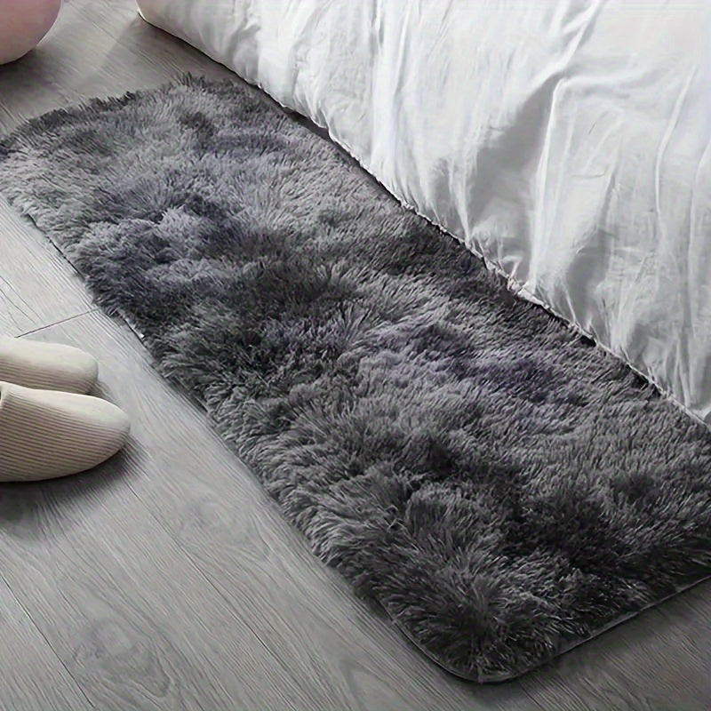 Gradient Tie-Dye Runner Rug Thick Plush Non-Slip & Machine Washable – Soft Bedside Mat for Bedroom, Living Room, Bay Window & Hallway – 40x120cm 5 Colors