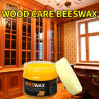 Beeswax Wood Polish & Scratch Repair Kit 80g with Polishing Sponge, Natural Wax for Wooden Furniture Floors Surfaces, 2-Set & 4-Piece Bundle