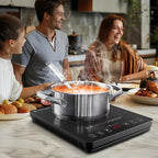 1800W Induction Cooktop Single Burner Countertop Cooker with Intelligent Touch Control, Multi-Level Power, Timer & Overheating Protection — Portable Induction Stove for Home, Dorm & Gifting, Black