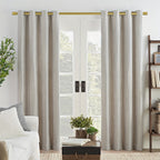 Decorative Curtain Rod 1 Inch Diameter Adjustable with Modern Finials – Drapery Rod for Windows 18-120 Inch, Black Brushed Nickel Gold Curtain Hardware