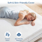 Gel Memory Foam Mattress Topper 2”/3”/4” – Removable Soft Cover, Cooling Pad for Bed, Sleeper Sofa, RV & Camper, CertiPUR-US Certified | Twin, Twin XL, Full, Queen, King