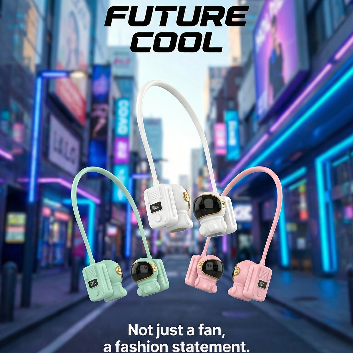 Neck Fan USB Rechargeable Hands-Free Wearable Bladeless Fan 3-Speed 360 Degree Adjustable Digital Display Quiet Cooling Fan for Outdoor Travel Office Student White Green Pink 1500mAh 3000mAh