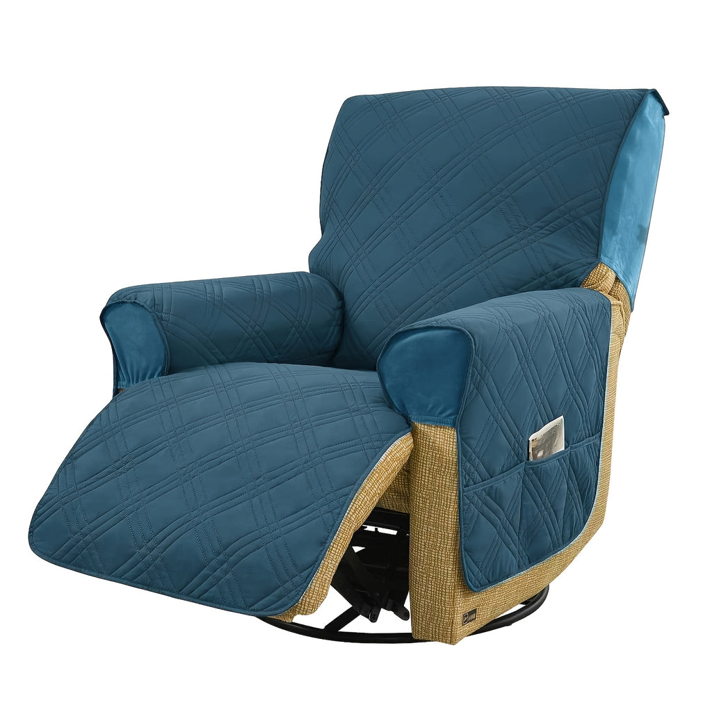 T-Cushion Armchair Cover Anti-Slip Double-Sided Design, Machine Washable Elastic Band Closure Chair Slipcover, Pet-Friendly All-Season Furniture Protector, Available in Small & Large – 8 Colors