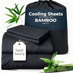 Bamboo Bed Sheets Set 1660TC Ultra Soft Deep Pocket Cooling 3/4pcs – Luxury Fitted Sheet & Pillowcase Set for Twin Full Queen King, 14 Colors