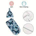 Baby Swaddle Blanket Stretchy Wrap for Newborns & Infants – Soft Receiving Blanket in 5 Nature-Inspired Patterns, Butterfly, Sunflower, Bee, Life Tree & Moon Star