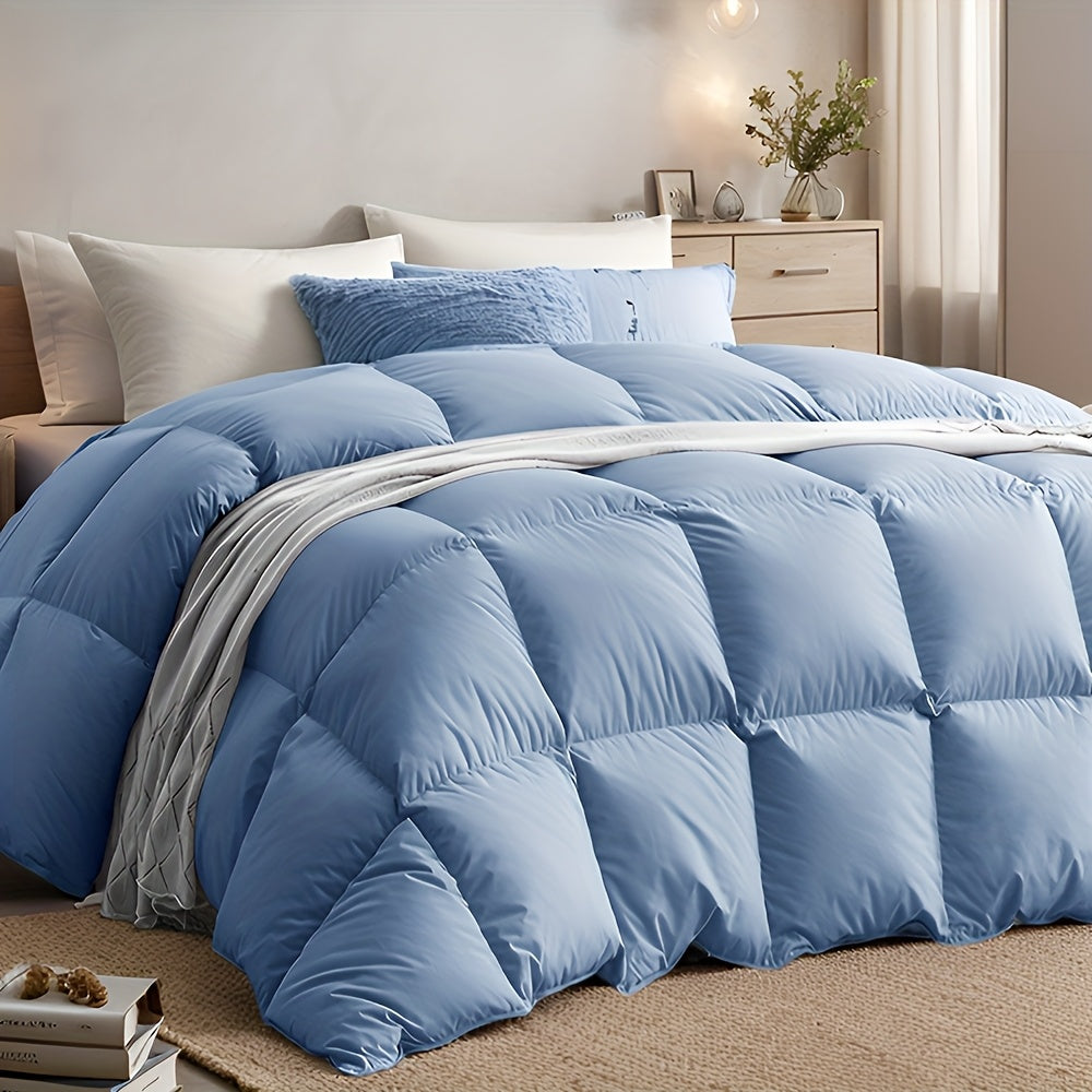 Ultra-Soft Down Feather Comforter – All-Season Duvet Insert | Twin / Queen / King / Oversized King