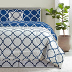 5-Piece Comforter Set – Reversible Quilted Down Alternative Bedding Set with Pillow Shams, Bed Skirt & Cushion | All Season | Twin, Queen, King