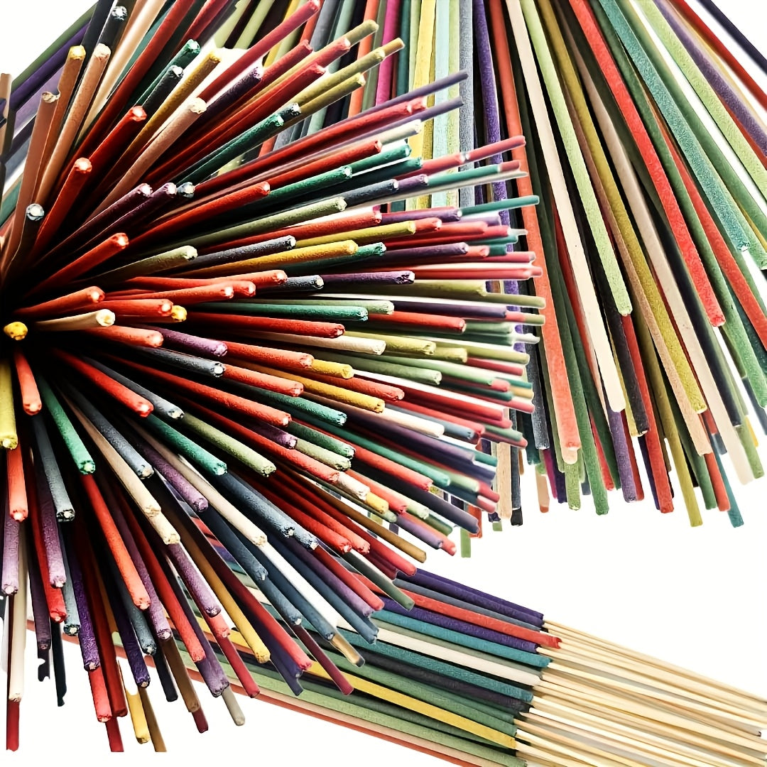 Incense Sticks Bulk Pack 98-170pcs Natural Fragrance Essential Oil Scented Incense for Home Yoga Meditation Camping Vacation Aromatherapy Room Freshener Multiple Scents Colors Gift Set Festive Decor