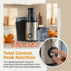 Centrifugal Juicer Machine 2-Speed Wide 3-Inch Feed Chute 54oz Pulp Container Easy to Clean Fruit Vegetable Juice Extractor