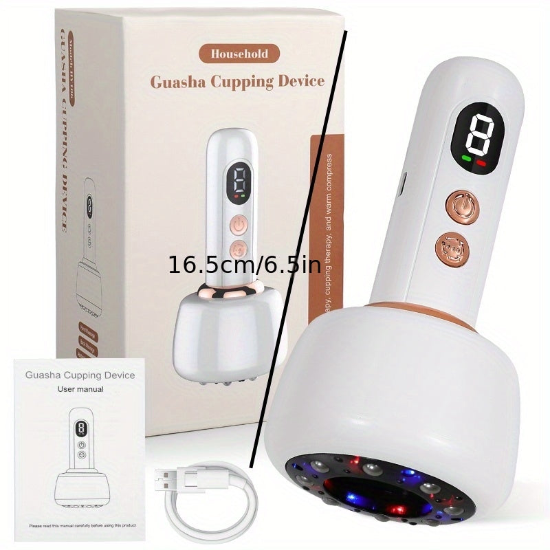 Rechargeable Handheld Body Beauty Massager with 9 Vibration Modes & Suction, USB Charging Electric Massager for Legs, Arms & Belly, Skin Glowing & Full Body Muscle Relaxation, Gift for Women & Men