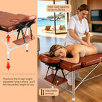 Portable Folding Massage Table Professional Lash Bed, Height Adjustable 8-Level Aluminium Legs, 30.9" Wide Tiltable Headrest for Spa Salon Tattoo Home Beauty