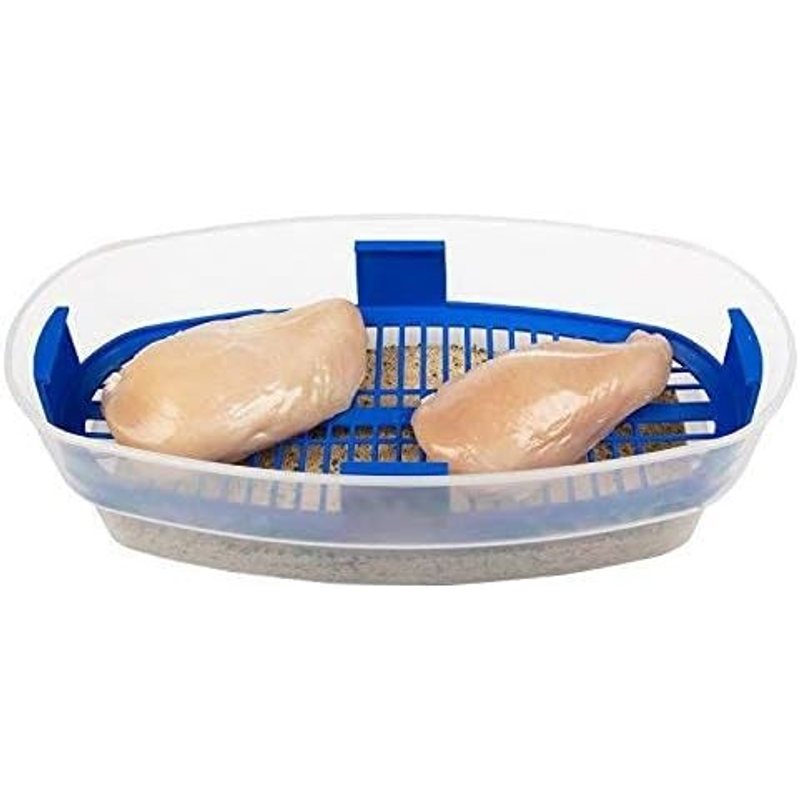 XL Mess-Free Breading Station Batter Bowl – All-in-One Breading Tool with Airtight Lid, Pour In Seasoning & Shake, Dishwasher Safe for Frying Fish, Chicken, Meat & Vegetables at Home or BBQ