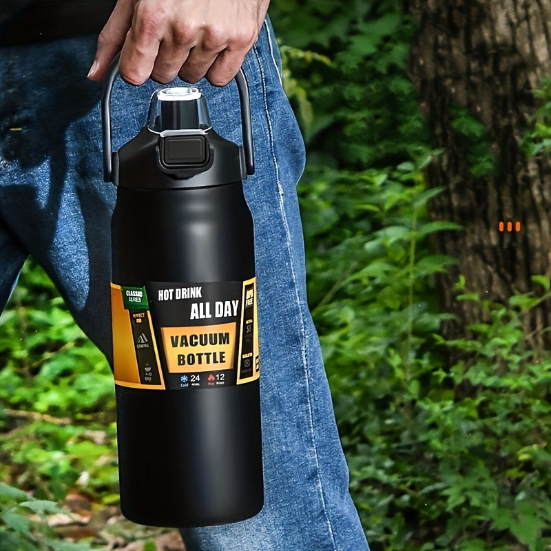Large Capacity Vacuum Insulated Tumbler 1200ml/1500ml Stainless Steel - Leakproof Travel Mug Keeps Hot & Cold, for Travel Fitness Camping - Holiday Christmas Gift, 9 Colors