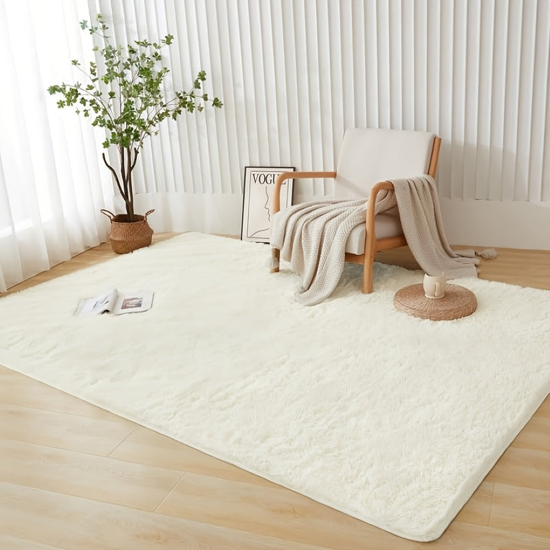 Shaggy Plush Area Rug Soft Non-Slip Fluffy Floor Carpet for Living Room Bedroom Bedside 6 Colors 4 Sizes