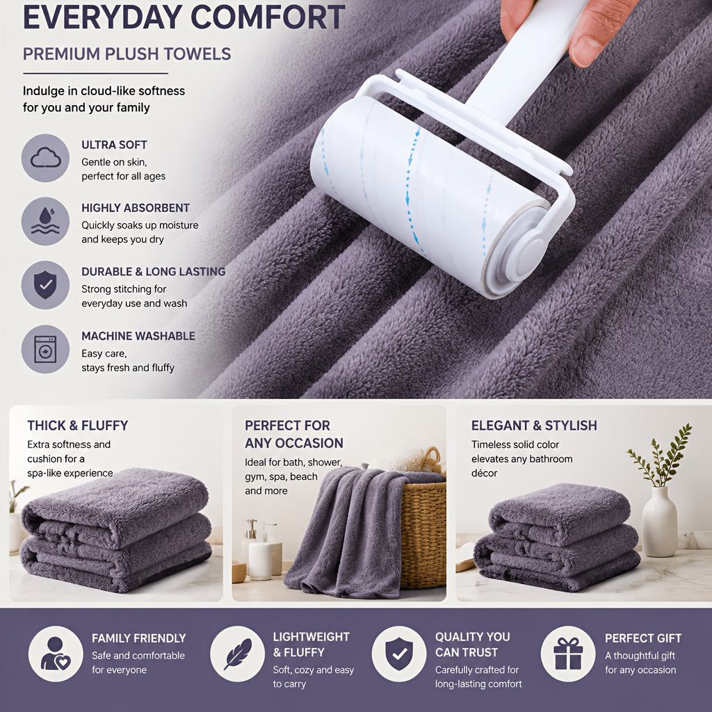 Microfiber Bath Towel Set 4 or 8 Piece – Extra Large 71×35” Ultra-Soft Quick Dry – Includes Bath Towel, Hand Towels, Washcloths & Hair Drying Cap for Bathroom, Hotel & Gym
