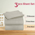 Luxury Striped Bed Sheet Set 3 or 4 Pcs – Hotel-Quality Deep Pocket 16", Extra Soft Breathable Cooling Sheets, Wrinkle & Fade Resistant, Twin Twin XL Full Queen King Cal King, 11 Colors