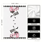 Halloween Kitchen Dish Towels Set of 4 - 18x26 Inch Black and Pink Pumpkin Ghost Design Kitchen Towels for Halloween Home and Kitchen Decoration - Festive Trick or Treat Towel Gift Set