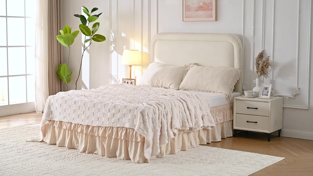 Dust Ruffle Bed Skirt 16 Inch Drop Elastic Wrap Around – Double Ruffle Easy Install Machine Washable, Twin Full Queen King CK, 10 Colors