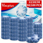 Blue Dissolve Toilet Tank Cleaning Tablets – 15-Day Long-Lasting Deodorizer, Stain Remover & Tank Cleaner | 20, 50 or 100 Count | Safe for Plastic & Porcelain
