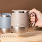 Insulated Coffee Mug Stainless Steel 16.91oz - Double Wall Vacuum Thermos Cup with Lid, Hot & Cold Travel Mug for Camping Outdoor Home, Red Khaki Blue, Holiday Birthday Gift