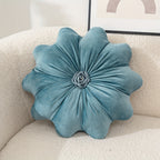 Velvet Flower-Shaped Throw Pillow with Pillow Core - Elegant Round Cushion for Sofa Bed and Living Room Decor Christmas Home Decoration Gift