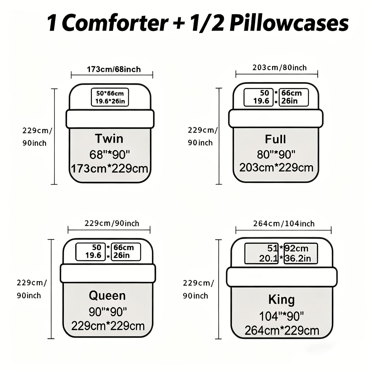 Quilt Set 3 Piece Lightweight Breathable Comforter with Pillowcases - Diamond Pattern Ultra-Fine Fiber Soft Bedding Set 42 Colors Twin Queen King Pinch Pleat