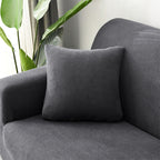 Solid Color Jacquard Sofa Cover Full Coverage High Stretch Non-Slip Machine Washable All Season Pet Friendly Couch Protector Living Room Office