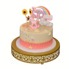 3-Piece Metal Cake Stand Set Round Tiered Dessert Display Stand for Cupcakes Pastry Candy Wedding Birthday Holiday Party