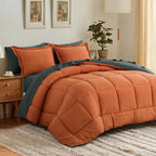 Bed in a Bag Queen 7 Piece Fluffy Comforter Set – Ultra-Soft Microfiber Bedding with Comforter, Fitted Sheet, Flat Sheet & 4 Pillowcases, Hypoallergenic Breathable All Season Bedding Gift for Her
