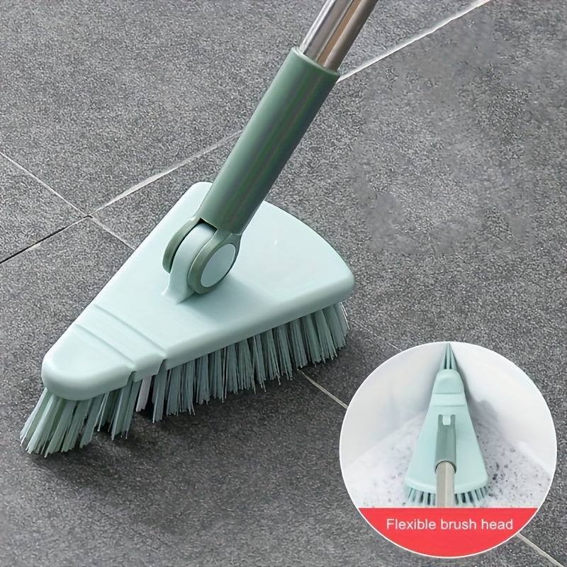 Long Handle Floor Scrub Brush 37.4 Inch – Detachable Stiff Bristle Shower Scrubber for Bathroom, Tile, Tub, Kitchen & Balcony | Heavy-Duty Wall & Floor Cleaning Brush