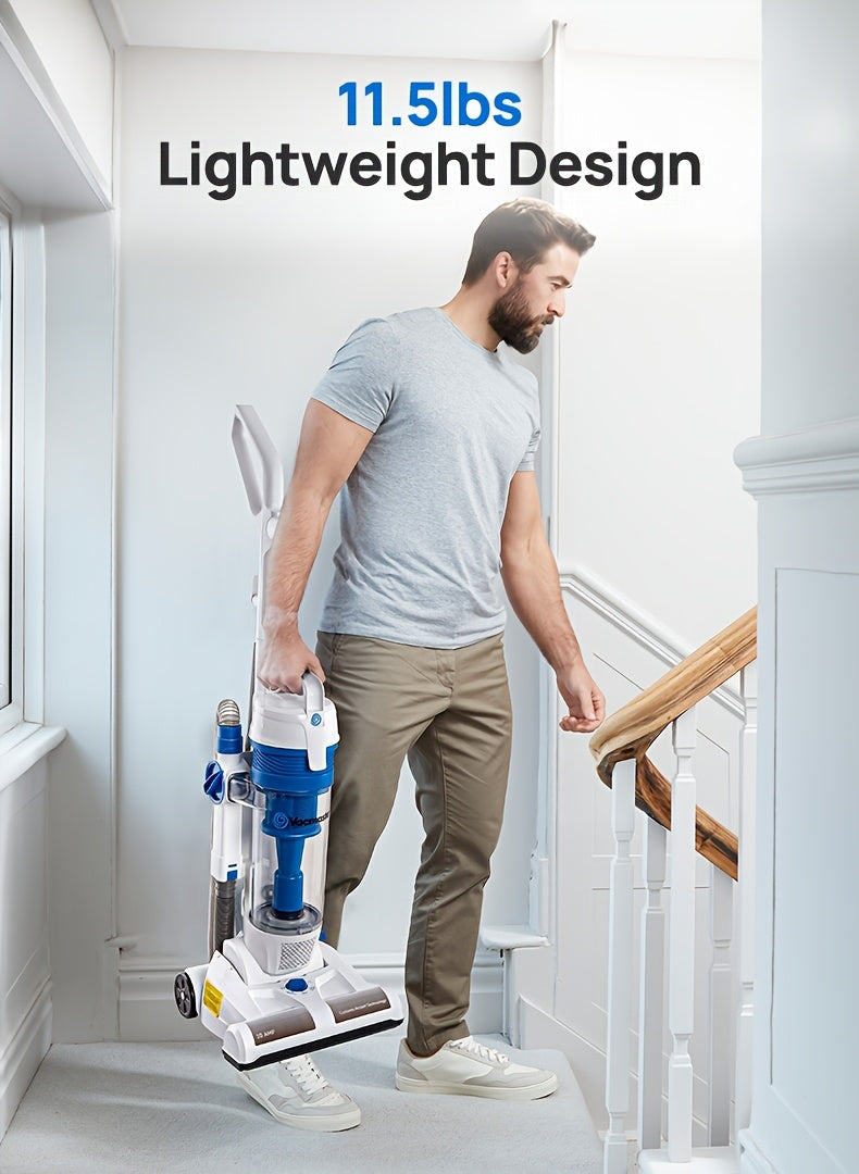 Vacmaster Upright Bagless Vacuum Cleaner 20ft Cord 13in Cleaning Path Powerful Suction for Carpet Hard Floor Pet Hair