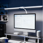 Dual-Head LED Desk Lamp Foldable Gooseneck with Remote – 3 Color Temperatures 10 Brightness Levels USB Powered Eye-Care Office & Bedroom Study Lamp with Clip