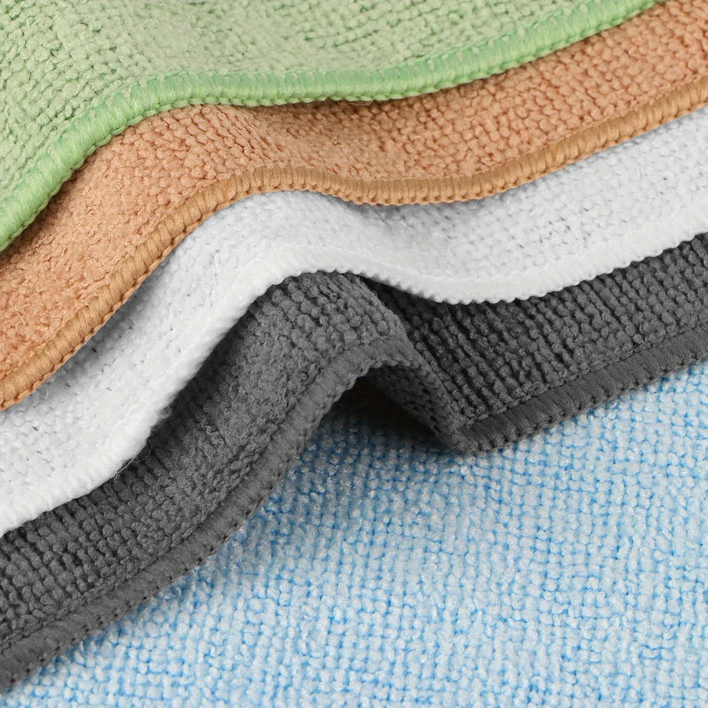 Bulk Microfiber Towels 100 or 200 Pack – Super Absorbent & Soft, 9.8×9.8 Inch – Multi-Purpose Washcloths for Bathroom, Hotel, Spa & Gym, Pure or Stripe, Random Color