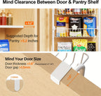 Over The Door Pantry Organizer Heavy Duty Metal – 6 or 8 Tier Door Mounted Storage Rack for Kitchen, Pantry & Spice Management, Holds 80 LBS