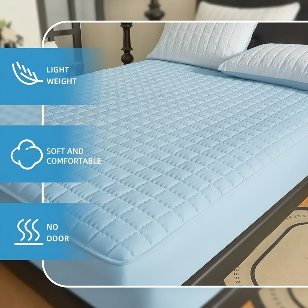 Mattress Protector Cover – Soft Breathable Cooling Fitted Sheet Style, Machine Washable, Twin Full Queen King, 7 Colors, Minimalist Bedding Essential