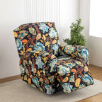 Lounge Chair Cover Set 4-Pack – High Elasticity Elastic Printed Slipcover with Side Pockets, Pet Friendly, for Bedroom Office Living Room, Holiday Home Decor