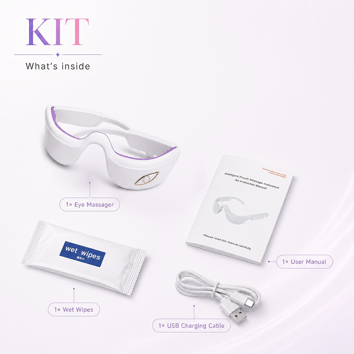 FDA Cleared EMS Microcurrent Eye & Facial Massager for Skin Lifting, Firming & Anti-Aging, Low-Frequency Electrical Stimulation Device for Eye Puffiness, Dark Circles & Fatigue Relief, Pain-Free Home Use for Women & Men