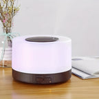 Aromatherapy Diffuser Humidifier Set 500ml Ultrasonic Cool Mist with 7 Color LED Night Light and 6 Essential Oils Gift Box