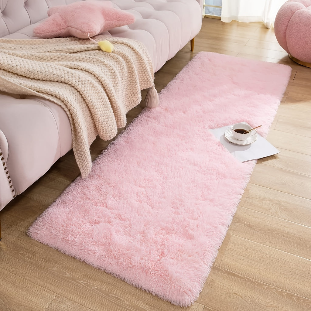 Tie-Dye Fluffy Area Rug – Ultra-Soft Thickened Plush Indoor Mat for Living Room, Bedroom & Office, 9 Colors 6 Sizes, Boho Machine-Woven Floor Carpet