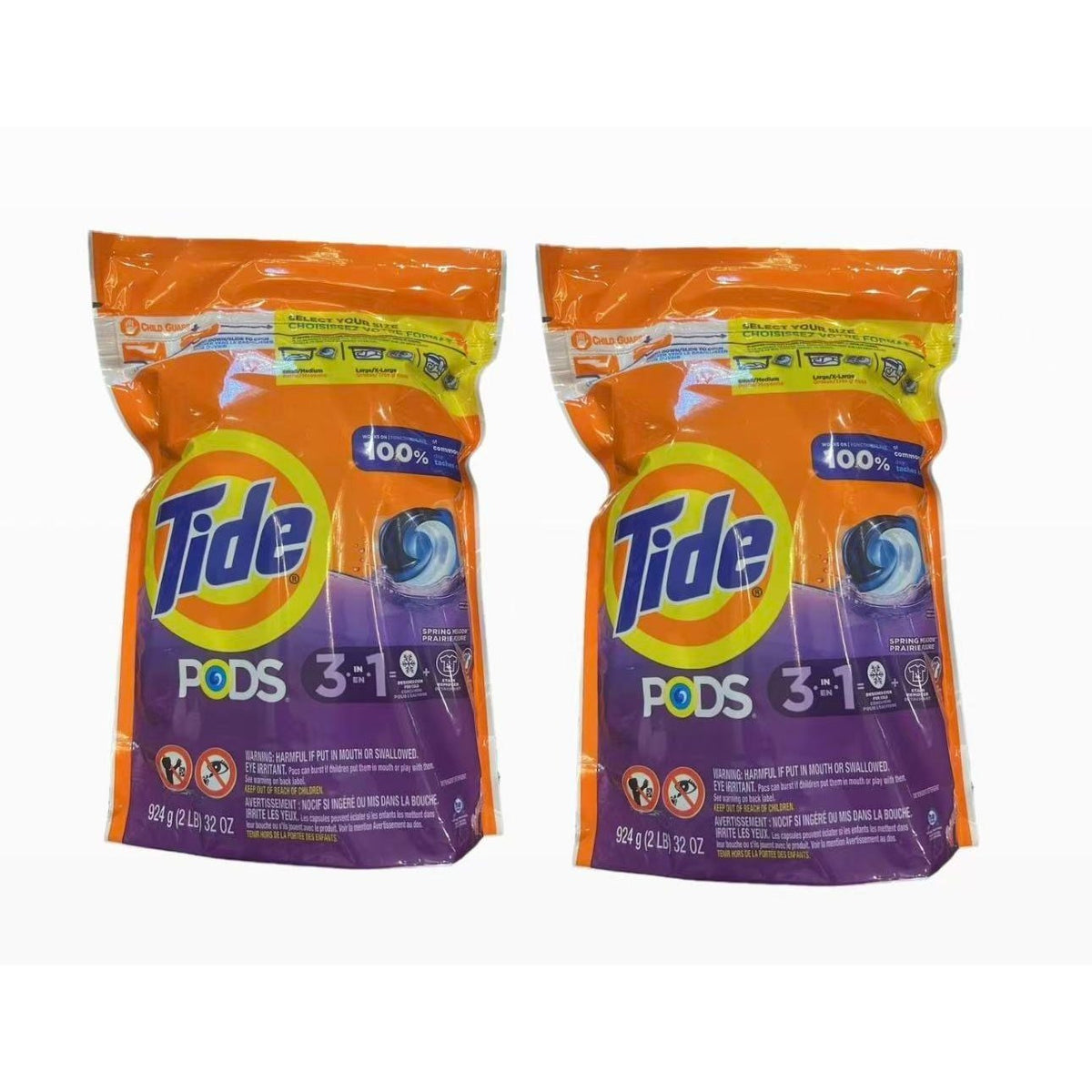 Laundry Detergent Pods Spring Meadow Scent – 39, 78 or 156 Count Packs, 3-in-1 Cleaning Power, HE Compatible Tide Pods for All Washers & Temperatures